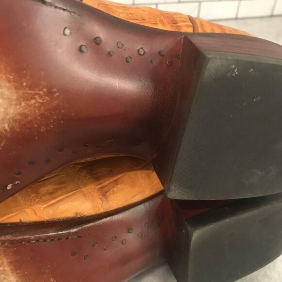 Lucchese Caiman Tail Hornback Boots Mens Size 12 D Cowboy Western 2000 Buffalo - Picture 15 of 15